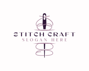 Needle Seamstress Dressmaking logo design