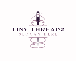 Needle Seamstress Dressmaking logo design