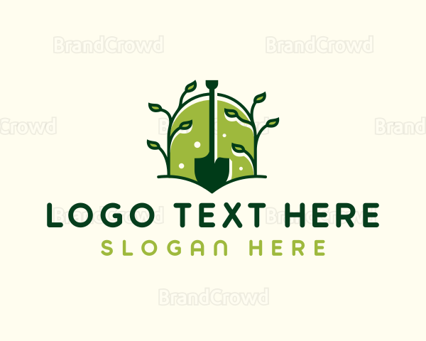 Plant Shovel Landscaping Logo