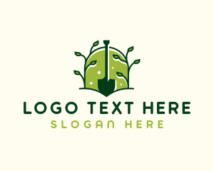 Plant Shovel Landscaping Logo