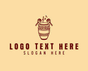 Traditional - African Musical Drum logo design