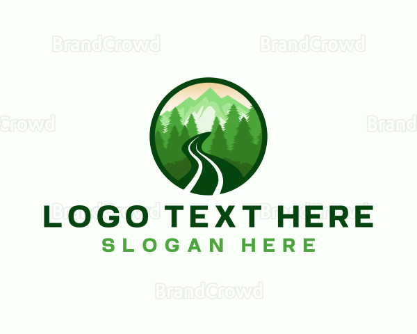 Mountain Trail Hiking Logo