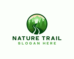 Trail - Mountain Trail Hiking logo design