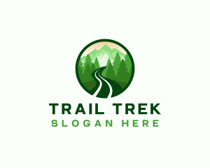 Hike - Mountain Trail Hiking logo design