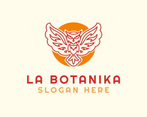 Winged - Flying Owl Wing logo design