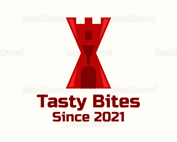 Red Castle Hourglass Logo