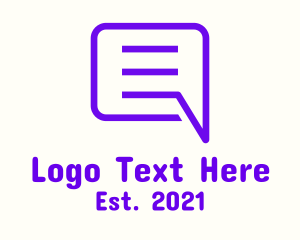 Reaction - Chat Box Messaging logo design