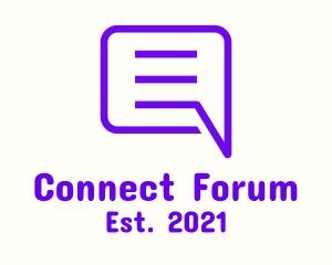 Forum - Chat Box Messaging logo design