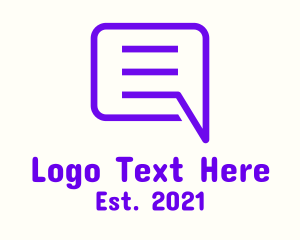 Social Media - Chat Box Messaging logo design