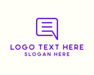 Dm - Chat Box Messaging logo design