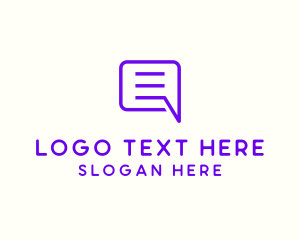 Reaction - Chat Box Messaging logo design