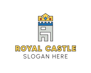 Castle - Royal Castle Crown logo design