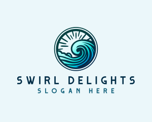 Swirling Water Waves logo design