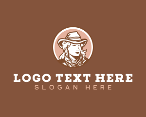 Western Woman Cowgirl Logo