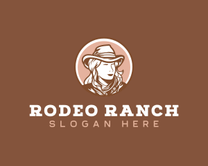 Cowgirl - Western Woman Cowgirl logo design