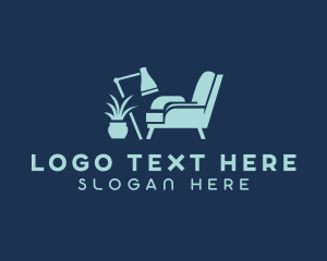 Couch - Chair Lamp Interior Design logo design