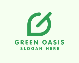 Green Leaf Letter G logo design