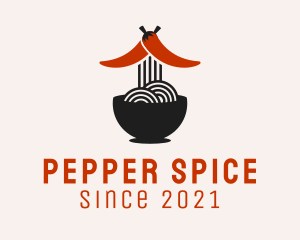 Pepper - Hot Pepper Ramen logo design