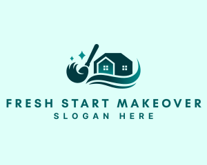 House Cleaning Mop logo design