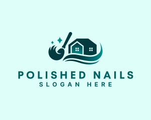 House Cleaning Mop logo design