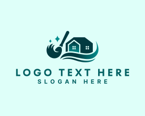 Mop - House Cleaning Mop logo design