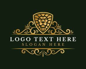 Decorative - Premium Lion Shield logo design