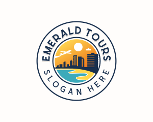 Beach Travel Tour logo design