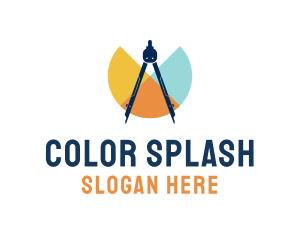 Colorful Compass Tool logo design