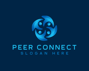 Peer - Human People Community logo design