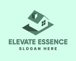 Green Real Estate House Logo