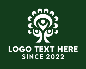 White - Human Tree Community Volunteer logo design