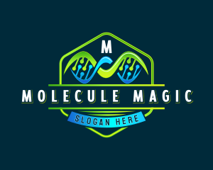 Molecule - Genetics Biotech DNA logo design