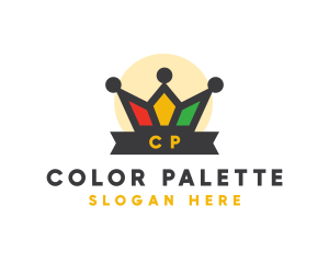 Colorful Polygon Crown  logo design