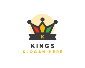 Colorful Polygon Crown  logo design