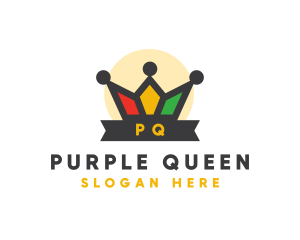 Colorful Polygon Crown  logo design