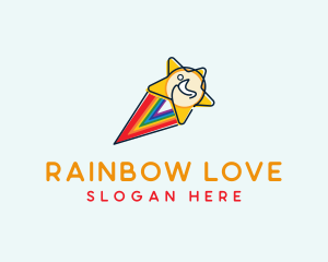 Star Rainbow Comet logo design