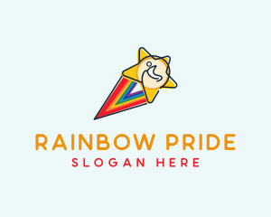 Star Rainbow Comet logo design