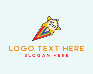 Pediatric - Star Rainbow Comet logo design