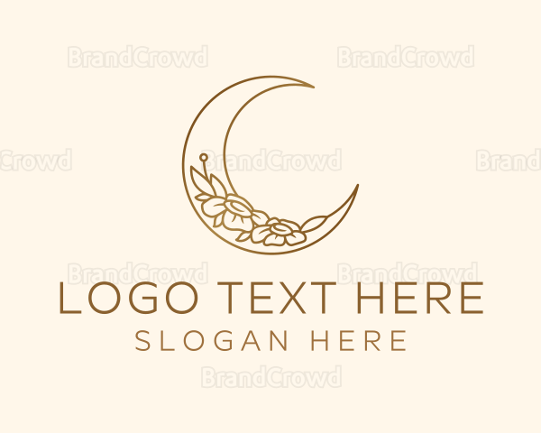 Golden Lunar Flower Logo