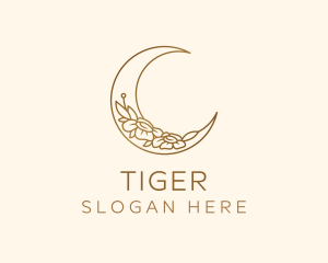 Golden Lunar Flower Logo