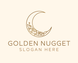 Golden Lunar Flower logo design