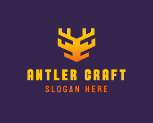 Digital Tech Antler logo design