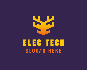 Digital Tech Antler logo design