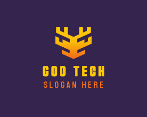 Digital Tech Antler logo design