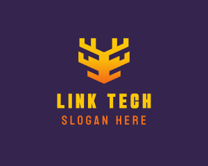 Digital Tech Antler logo design