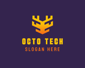 Digital Tech Antler logo design