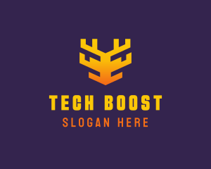 Digital Tech Antler logo design