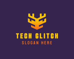 Digital Tech Antler logo design