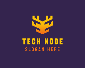 Digital Tech Antler logo design