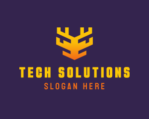 Tech - Digital Tech Antler logo design